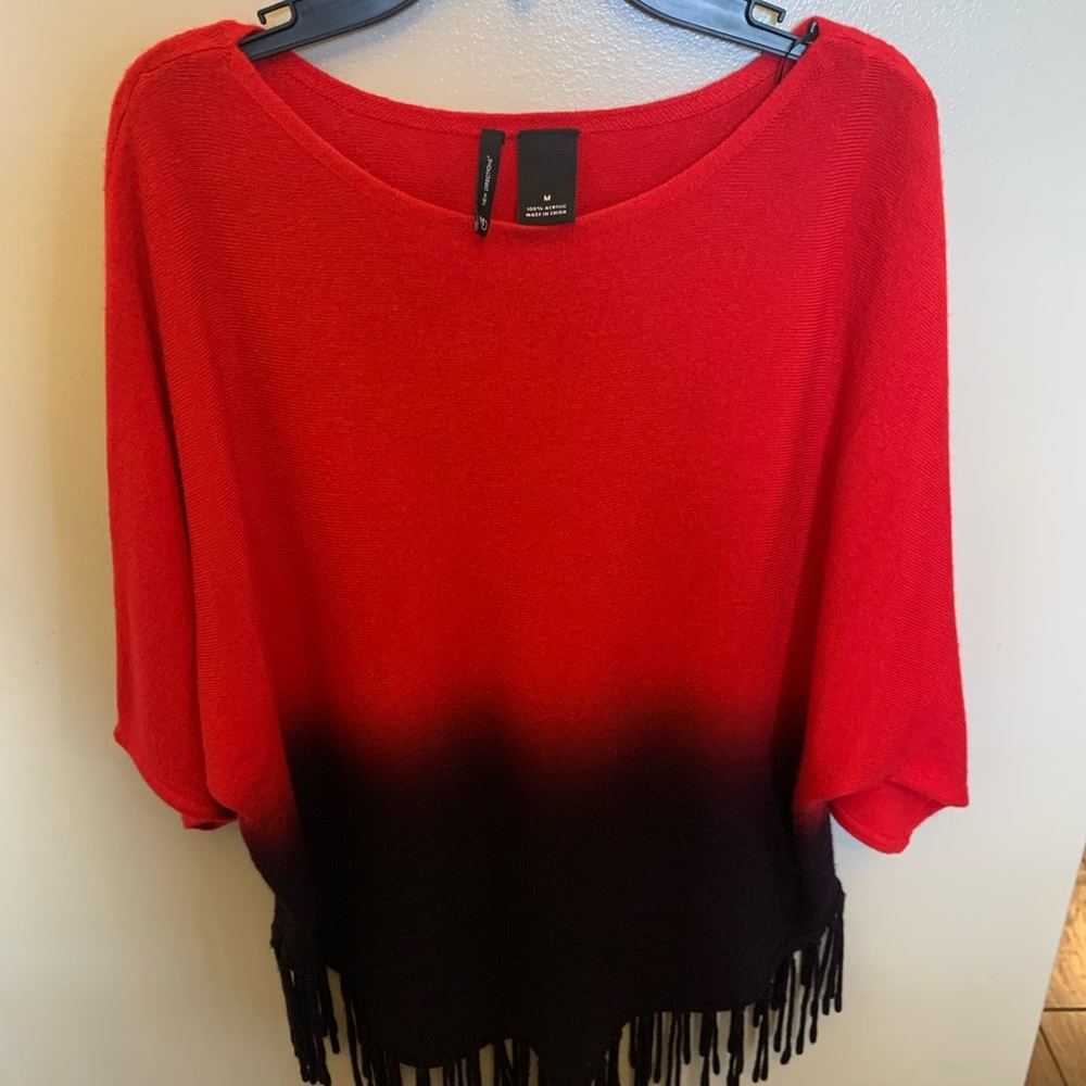 New Directions sweater with fringe